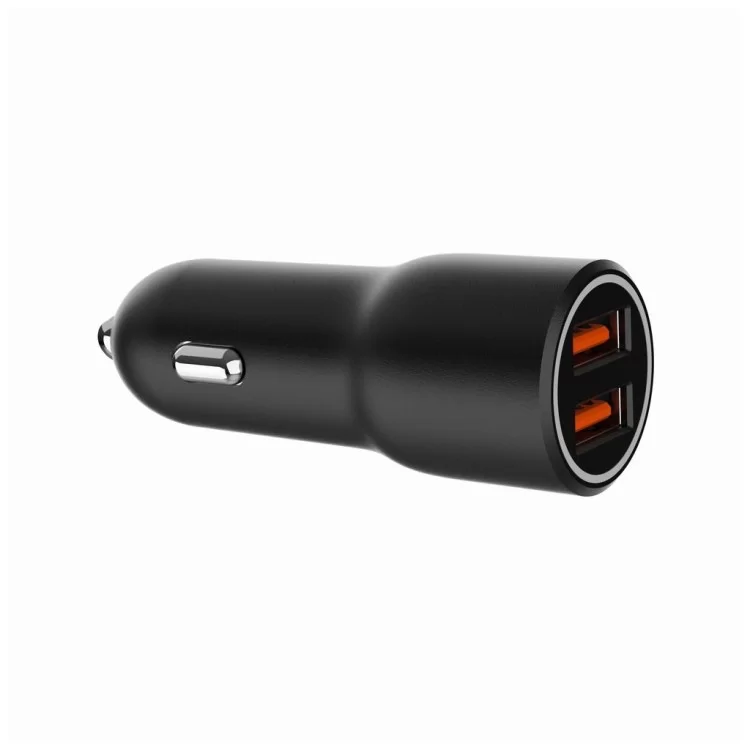 Зарядний пристрій Gembird 2xUSB-A (18W QC3.0) black (TA-UC-A2QC36-CAR-01) ціна 238грн - фотографія 2