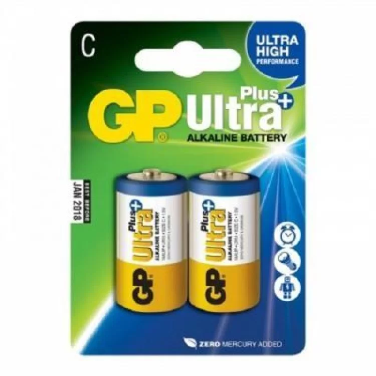 Батарейка Gp C GP Ultra Plus Alkaline LR14 * 2 (14AUP-U2 / 4891199100390)