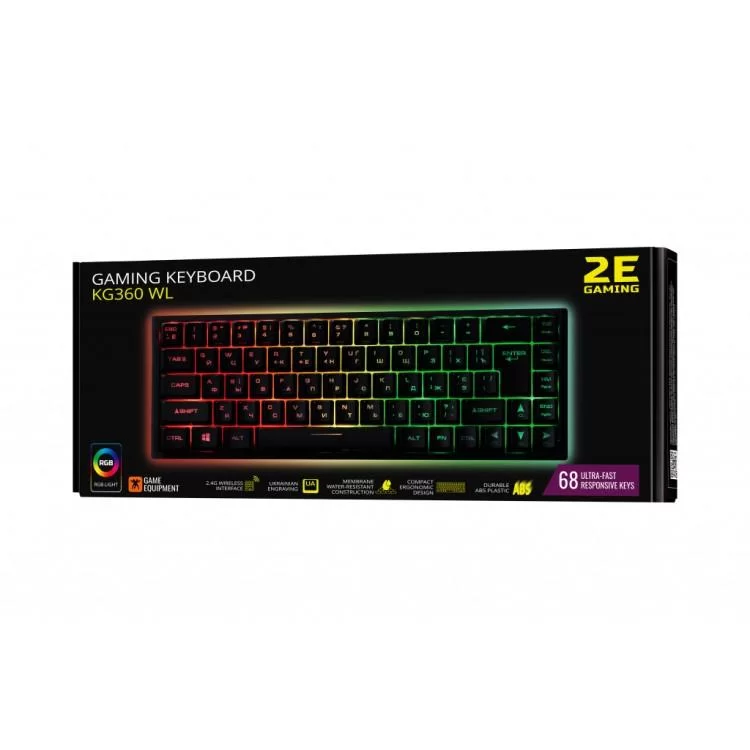 Клавіатура 2E GAMING KG360 RGB 68key Wireless Black (2E-KG360UBK) інструкція - картинка 6