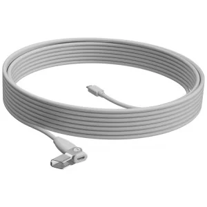 Кабель мультимедийный Logitech Rally Mic Pod Extension Cable Off White USB WW 10M (952-000047)