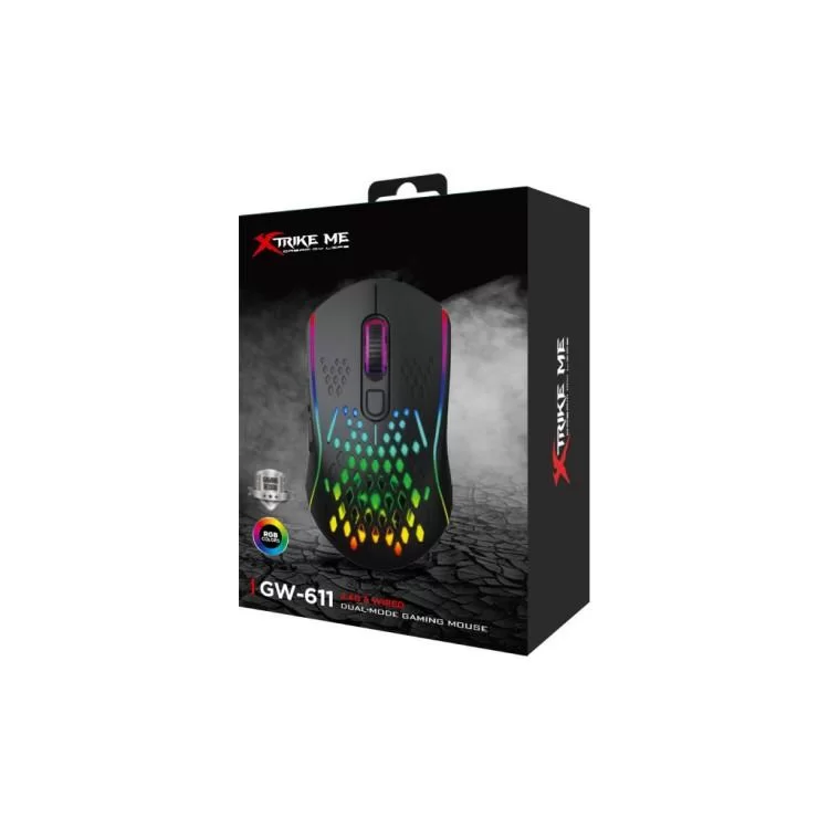 Мишка Xtrike ME GW-611 Wireless RGB Black (GW-611) характеристики - фотографія 7