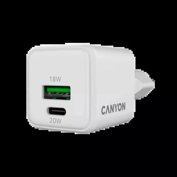 в продажу Зарядний пристрій Canyon CU20AC GaN 20W 1xPD 1xQC EU White (CNS-CUW20AC) - фото 3