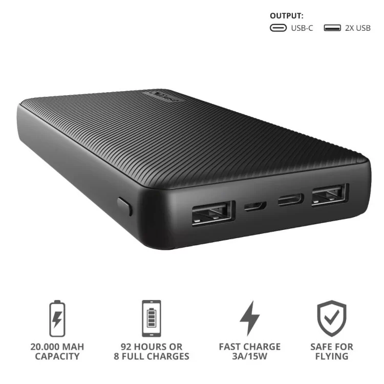 Батарея универсальная Trust Primo 20000 mAh Black (23593) отзывы - изображение 5