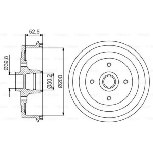 Тормозной барабан Bosch 0 986 477 217