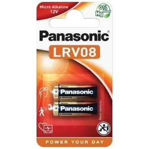 Батарейка Panasonic LRV08 (A23, MN21, V23) Alkaline * 2 (LRV08L/2BE)