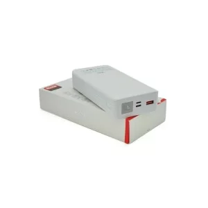 Батарея універсальна XO 20000mAh, PD/20W, QC/18W, Lightning, Type-C, USB, white (XO-PR144W)