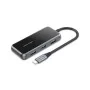 Концентратор Vention USB 3.1 Type-C to HDMI 4K60Hz/USB 3.0х3/RJ45/PD 87W 6-in-1 Mirrored Surface (TFFHB)