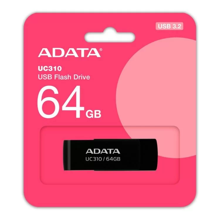 продаємо USB флеш накопичувач ADATA 64GB UC310 Black USB 3.0 (UC310-64G-RBK) в Україні - фото 4