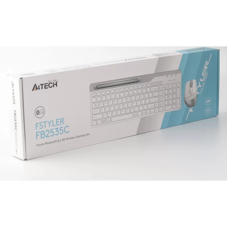 Комплект A4Tech FB2535C Wireless/Bluetooth Icy White (FB2535C Icy White) отзывы - изображение 5