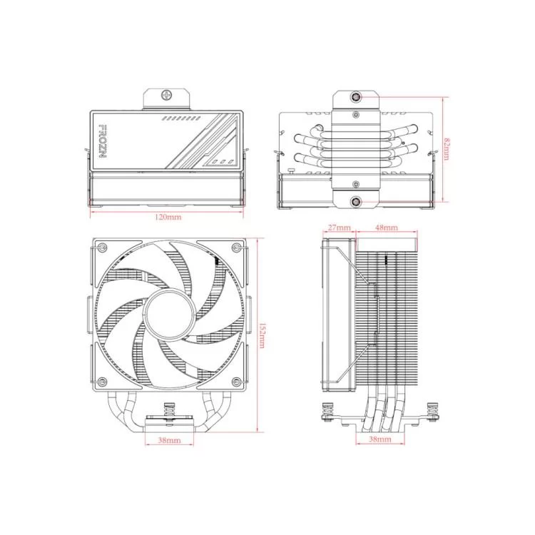 Кулер до процесора ID-Cooling Frozn A410 ARGB White (FROZN A410 ARGB White) характеристики - фотографія 7