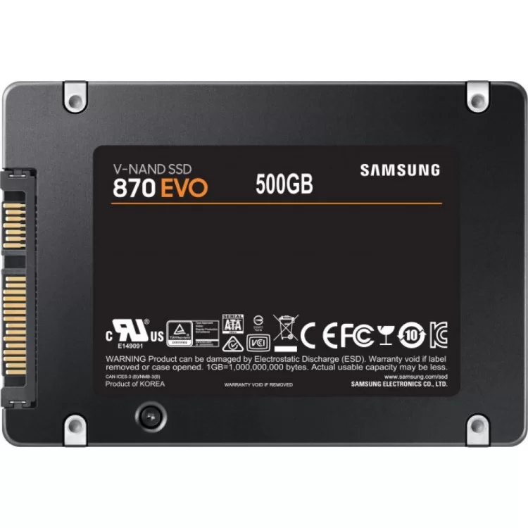 продаємо Накопичувач SSD 2.5" 500GB 870 EVO Samsung (MZ-77E500BW) в Україні - фото 4