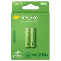 Аккумулятор Gp AAA 65AAAHCE-EB2 Recyko 650 mAh * 2 (65AAAHCE / 4891199186677)