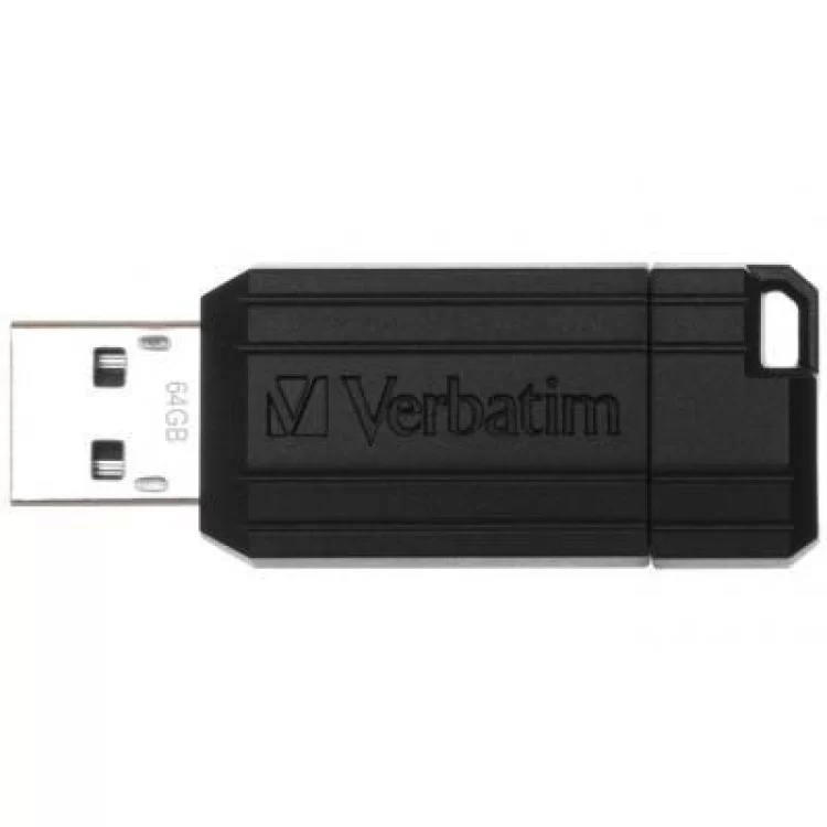 USB флеш накопичувач Verbatim 64GB Store 'n' Go PinStripe Black USB 2.0 (49065) ціна 326грн - фотографія 2