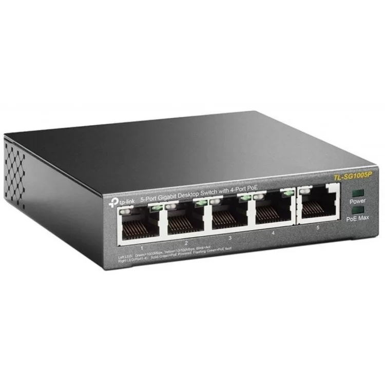 Комутатор мережевий TP-Link TL-SG1005P ціна 2 973грн - фотографія 2