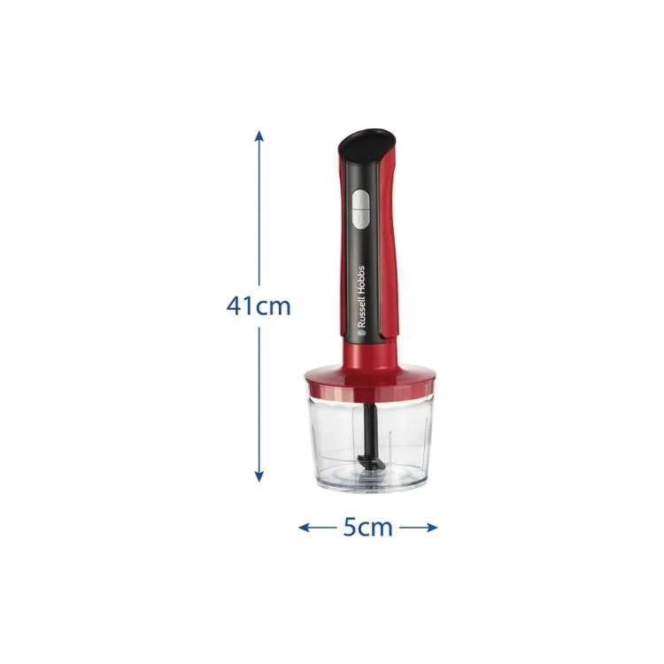 Блендер Russell Hobbs Hobbs заглибний Desire Red, 500Вт, чаша-500мл, вінчик, міні-подріб. (27140-56) - фото 12