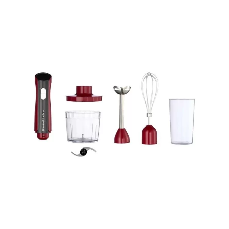 Блендер Russell Hobbs Hobbs заглибний Desire Red, 500Вт, чаша-500мл, вінчик, міні-подріб. (27140-56) отзывы - изображение 5