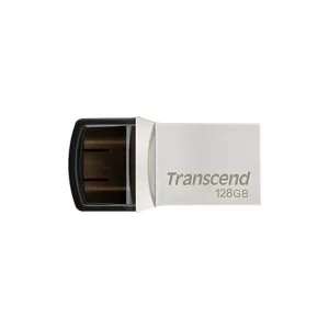 USB флеш накопичувач Transcend 128GB JetFlash 890 Silver USB 3.1/Type-C (TS128GJF890S)