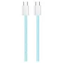 Дата кабель USB-C to USB-C 1.0m 60W 3.0А blue ColorWay (CW-CBPDCC061-BL)