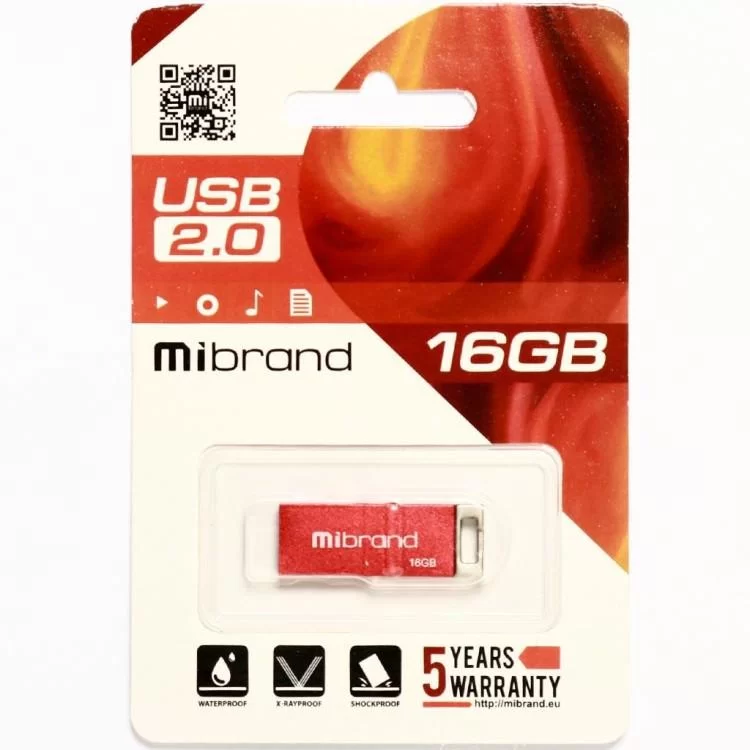 USB флеш накопичувач Mibrand 16GB Сhameleon Red USB 2.0 (MI2.0/CH16U6R) ціна 259грн - фотографія 2