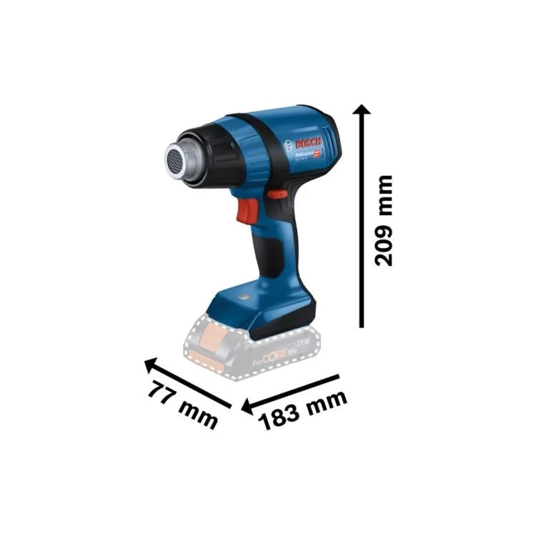 Будівельний фен Bosch GHG 18V-50 PROFESSIONAL (без АКБ та ЗП) (0.601.2A6.500) характеристики - фотографія 7