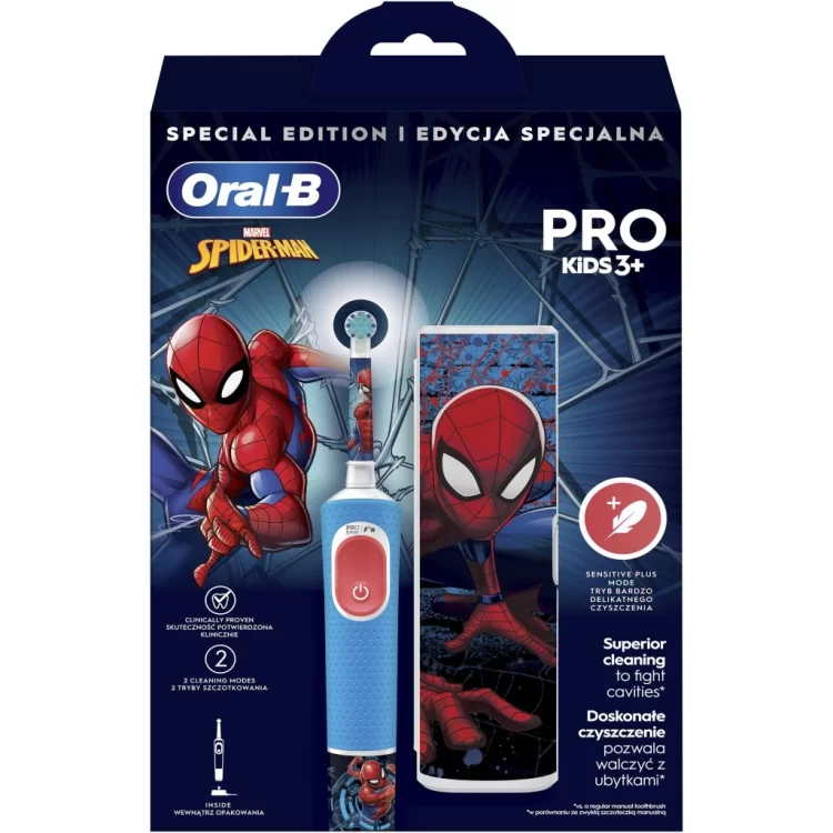 Електрична зубна щітка Oral-B D103.413.2KX Spider-Man ціна 2 820грн - фотографія 2