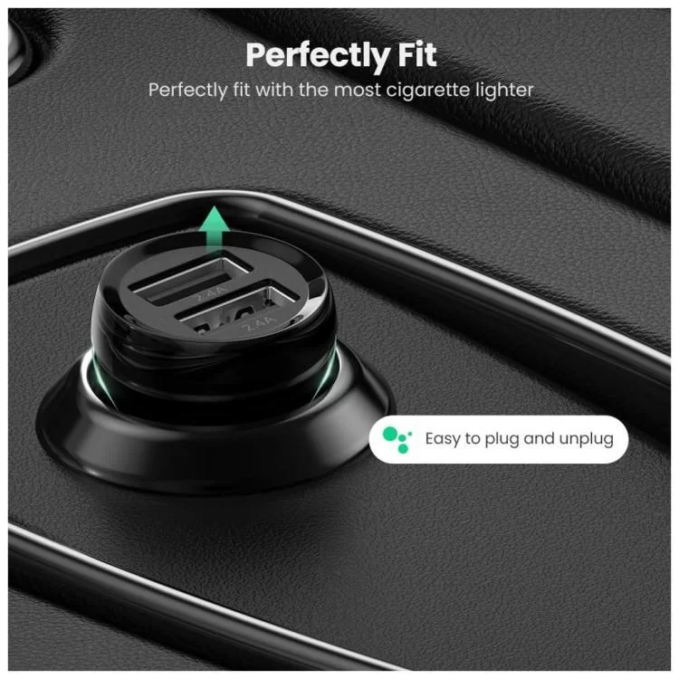 в продажу Зарядний пристрій Ugreen ED018 24W 2xUSB Car Charger (Black) (50875) - фото 3