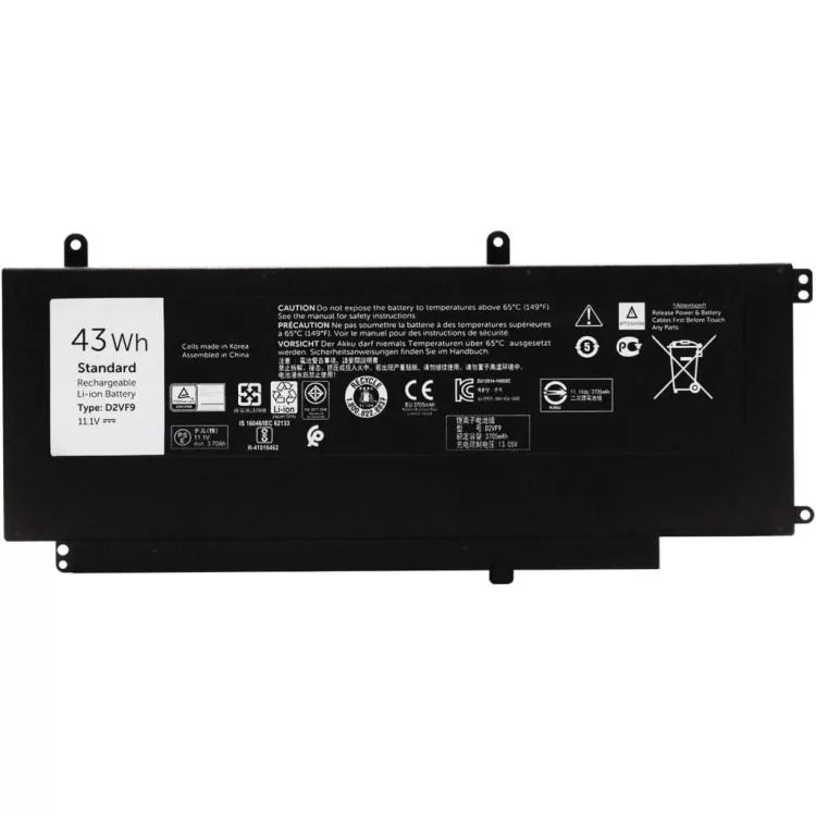 Аккумулятор для ноутбука Dell Inspiron 15-7547 D2VF9, 43Wh (3700mAh), 3cell, 11.1V, Li-ion AlSoft (A47938)