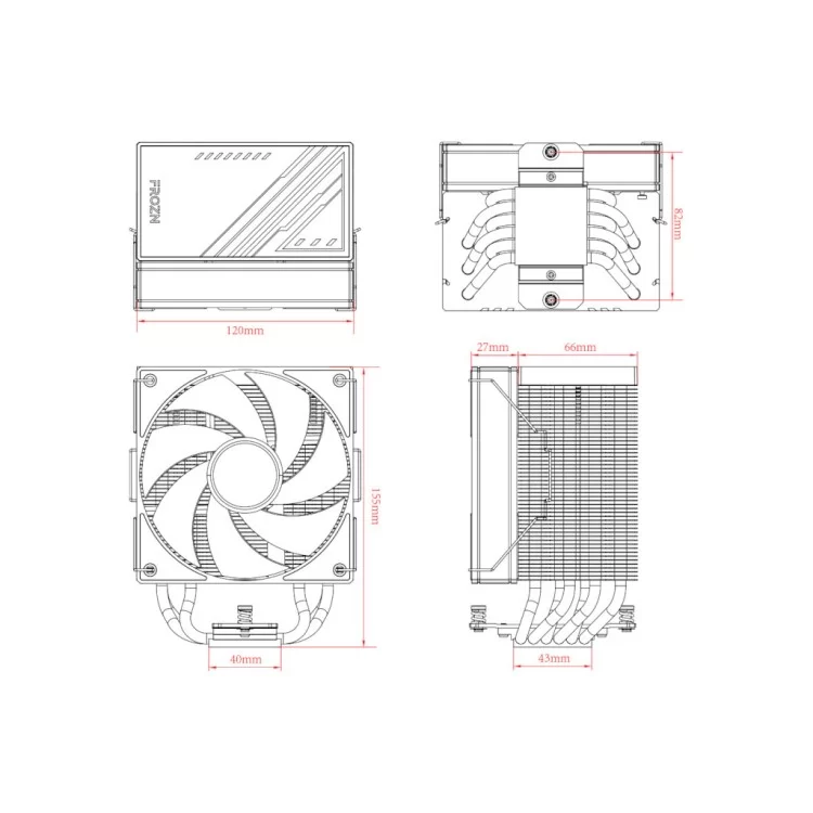 Кулер для процессора ID-Cooling Frozn A610 ARGB (FROZN A610 ARGB) характеристики - фотография 7