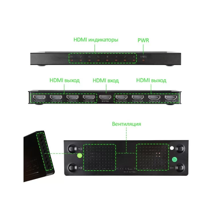 в продаже Разветвитель PowerPlant HDMI 1x8 V1.4 (CA911516) - фото 3