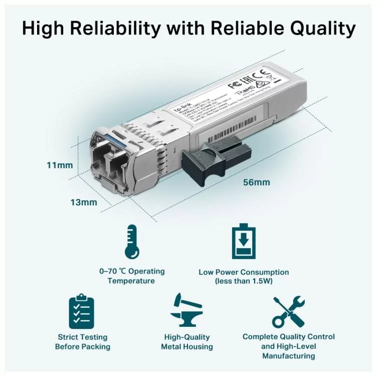 Модуль SFP Transceiver SFP+ 10GBase-LR, SM, 10km, LC TP-Link (TL-SM5110-LR) інструкція - картинка 6