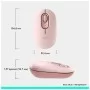 Мышка Logitech POP Mouse With Emoji Bluetooth Rose (910-007413)