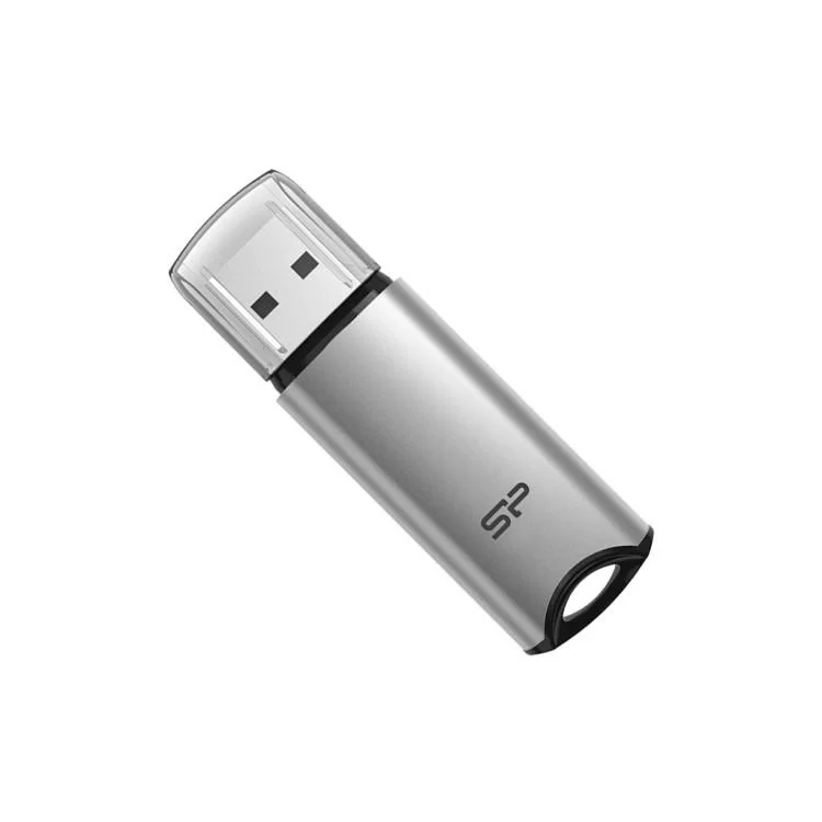 USB флеш накопитель Silicon Power 64 GB Silicon M02 Aluminum Silver USB 3.2 (SP064GBUF3M02V1S)