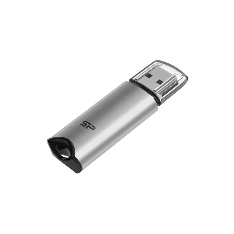 USB флеш накопитель Silicon Power 64 GB Silicon M02 Aluminum Silver USB 3.2 (SP064GBUF3M02V1S) цена 406грн - фотография 2