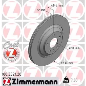 Тормозной диск ZIMMERMANN 100.3321.20