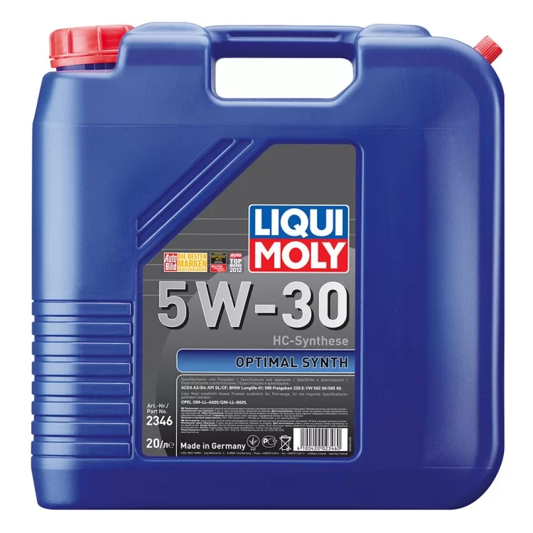 Моторное масло Liqui Moly Optimal Synth SAE 5W-30 20л. (39003)