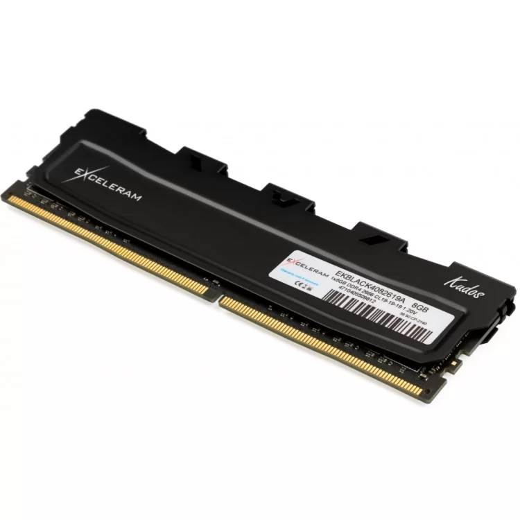 Модуль пам'яті для комп'ютера DDR4 8GB 2666 MHz Black Kudos eXceleram (EKBLACK4082619A) ціна 1 221грн - фотографія 2