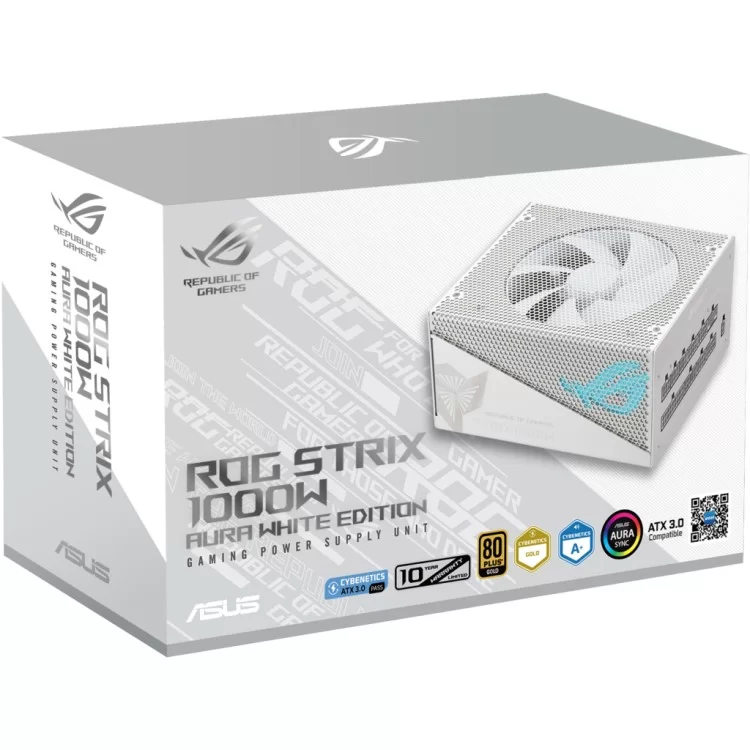 Блок живлення ASUS 1000W ROG Strix PCIE5 Gold Aura White Edition (90YE00P5-B0NA00) - фото 9