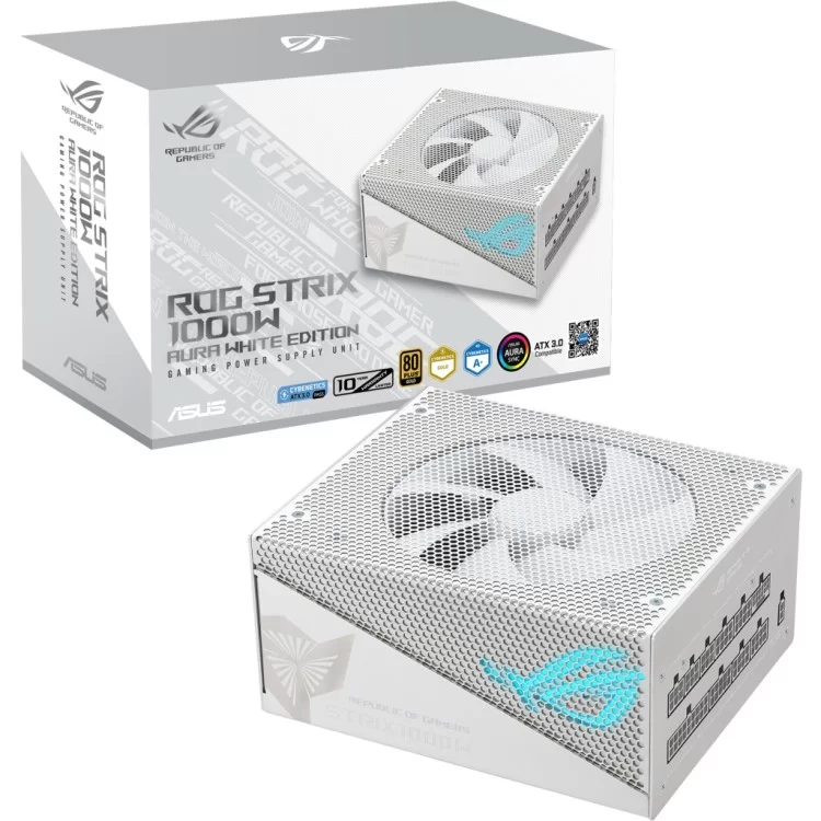 Блок живлення ASUS 1000W ROG Strix PCIE5 Gold Aura White Edition (90YE00P5-B0NA00) - фото 10