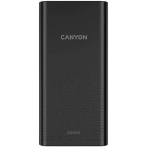 Батарея универсальная Canyon 20000mAh, Input 5V/2A, Output 5V/2.1A(Max), Black (CNE-CPB2001B)