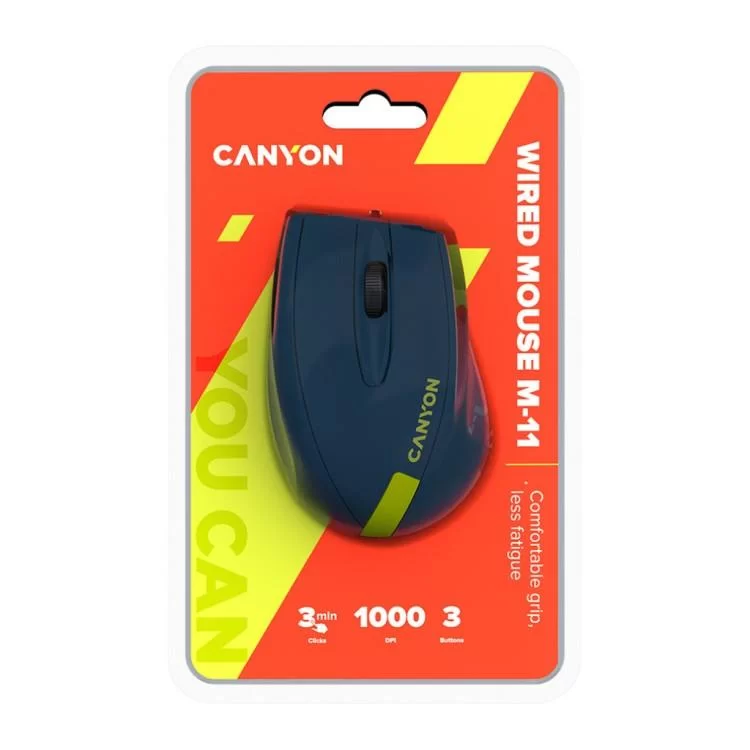 Мишка Canyon M-11 USB Blue/Yellow (CNE-CMS11BY) відгуки - зображення 5