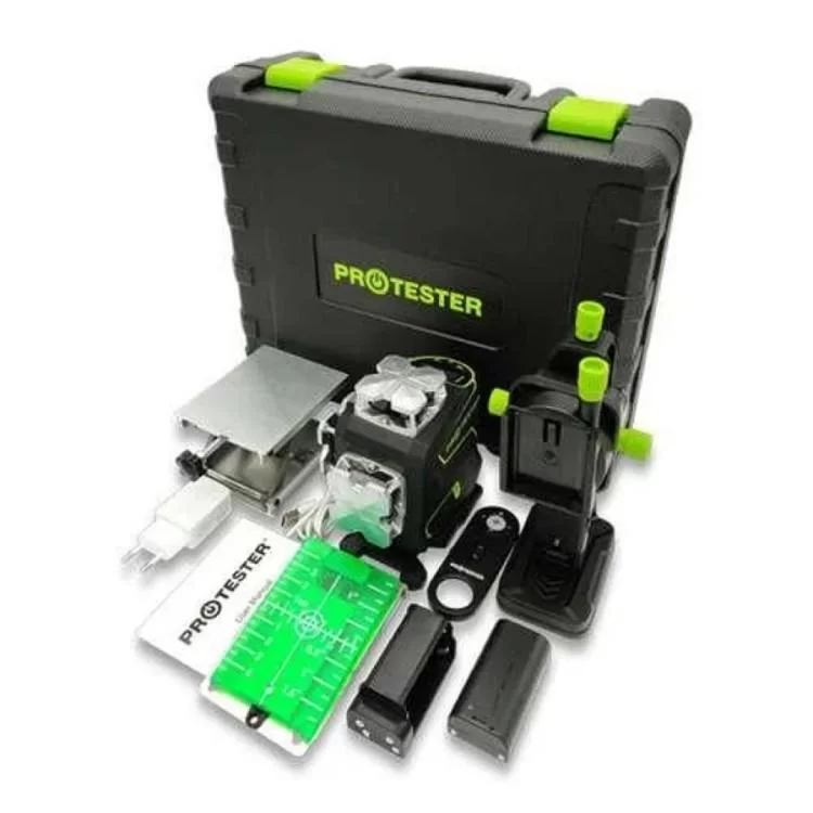 в продажу Лазерний нівелір Protester PREMIUM, 4x360°2xH360/2xV360, LCD-дисплей, Bluetooth, пульт (LL516G) - фото 3