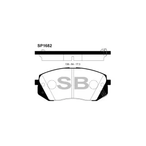 Тормозные колодки HI-Q SP1682