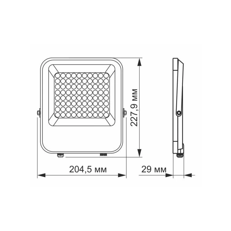 Прожектор Videx LED PREMIUM VIDEX F2 50W 5000K (VL-F2-505G) ціна 1 804грн - фотографія 2