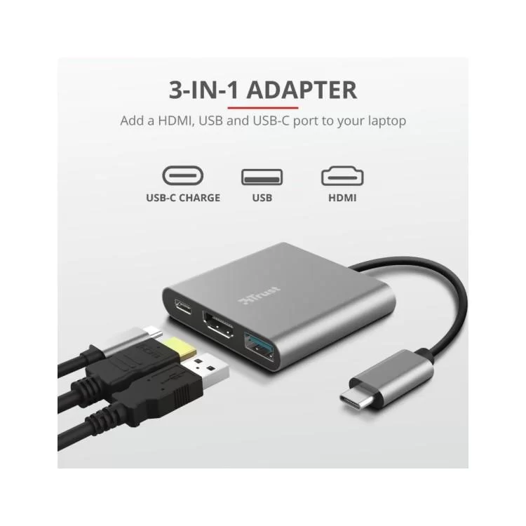 Концентратор Trust Dalyx 3-in-1 Multiport USB-C (23772) огляд - фото 8