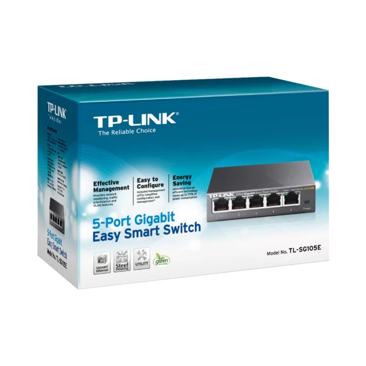 продаємо Комутатор мережевий TP-Link TL-SG105E в Україні - фото 4