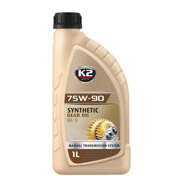 Трансмиссионное масло K2 Synthetic Gear Oil GL-5 75W-90 1 л (O5561E)