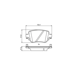 Тормозные колодки Bosch 0986494797