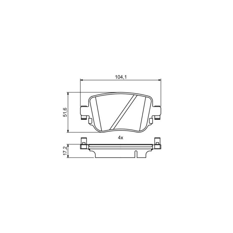 Тормозные колодки Bosch 0986494797