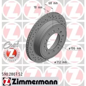 Гальмівний диск ZIMMERMANN 590.2807.52