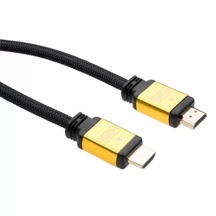 Кабель мультимедийный HDMI to HDMI 3.0 m V2.0 metal Vinga (VCPDCHDMI2VMM3BK) цена 350грн - фотография 2